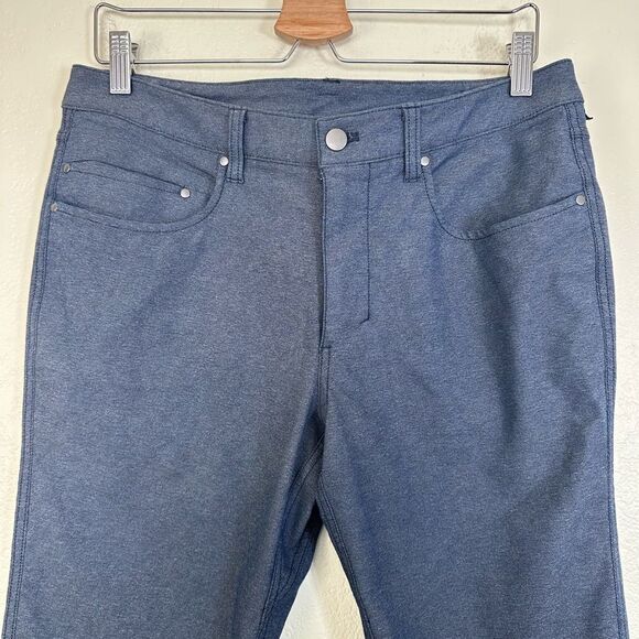 Lululemon ABC Pant Skinny *Tech Canvas 34" Heathered Deep Navy Size 31 - Picture 3 of 11